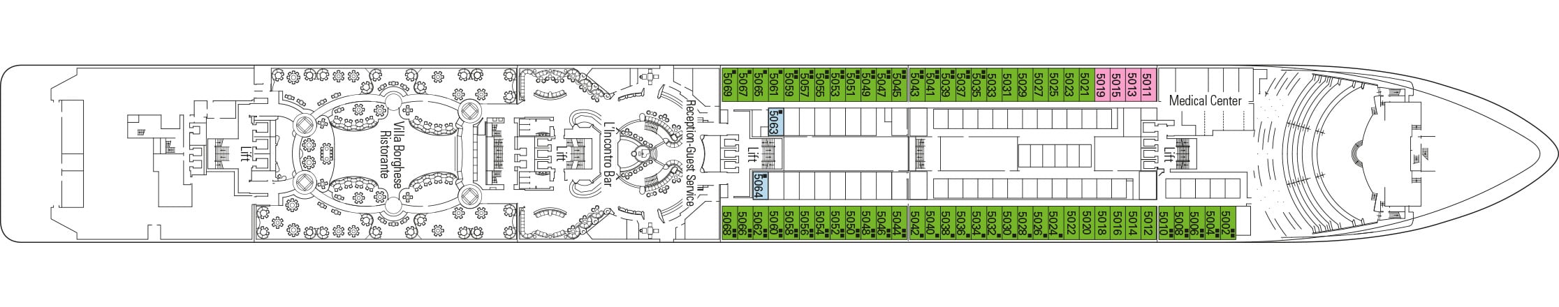 MSC Orchestra Deckplan