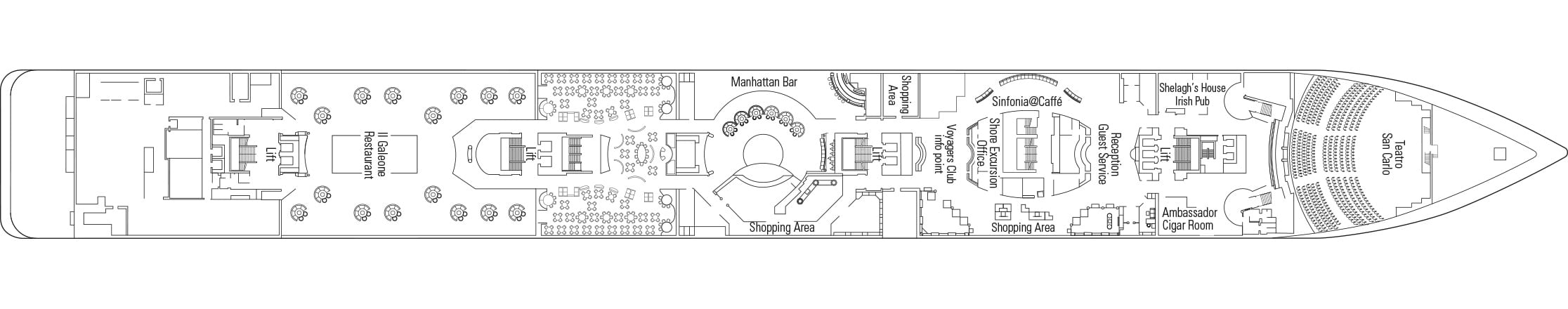 MSC Sinfonia Deckplan