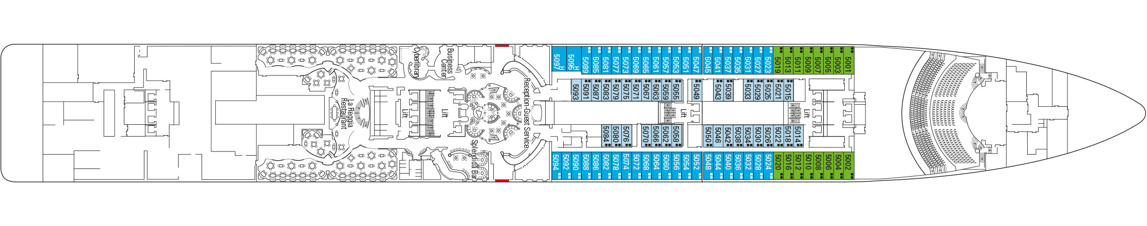 MSC Splendida Deckplan