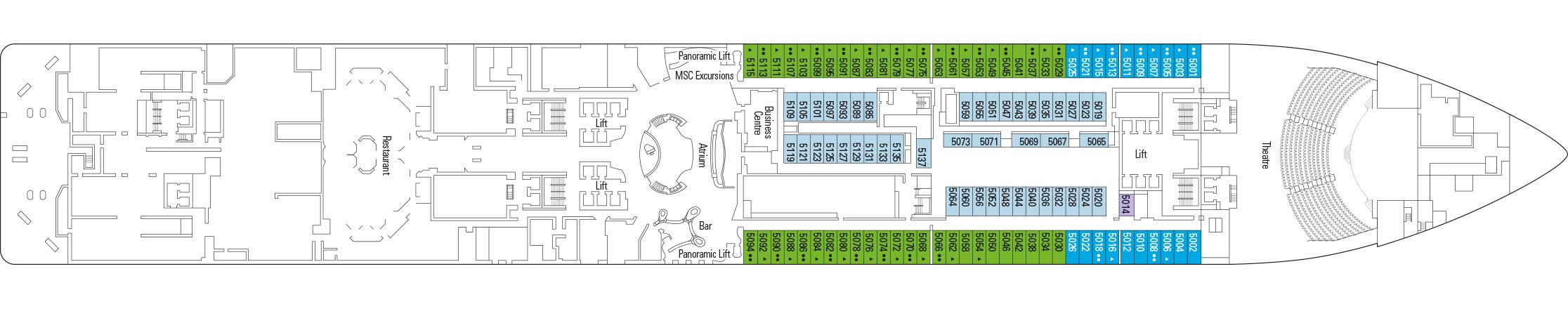 MSC Seaside Deckplan