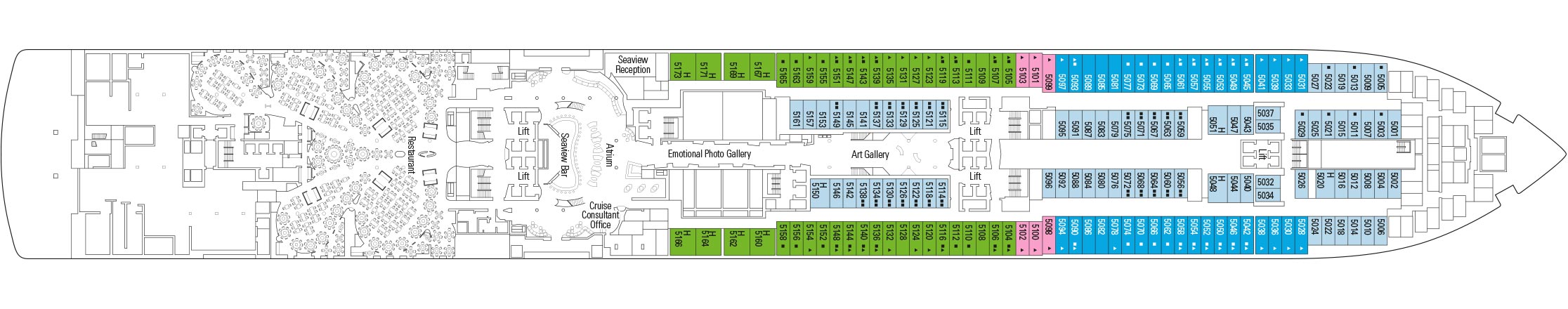 MSC Seaview Deckplan