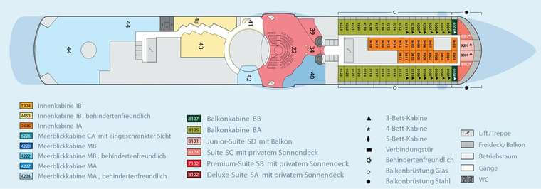 AIDAbella Deck 9