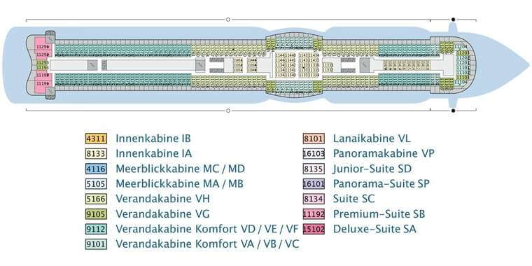 Aidaperle Deck 11