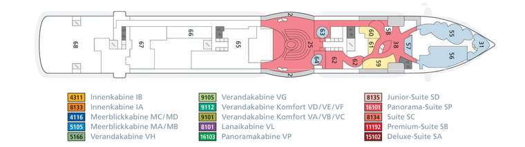 AIDAprima Deck 6