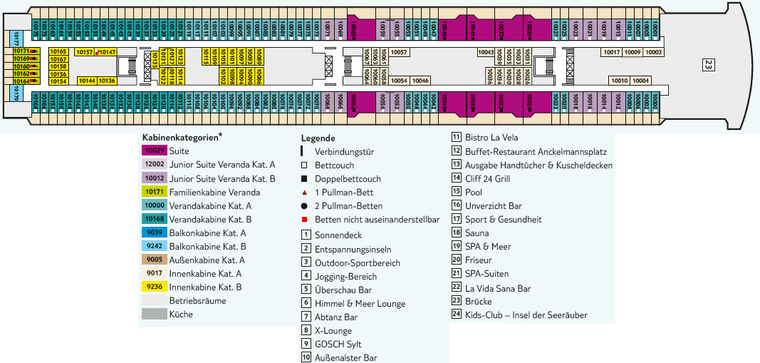 Mein Schiff 1 Deck 10