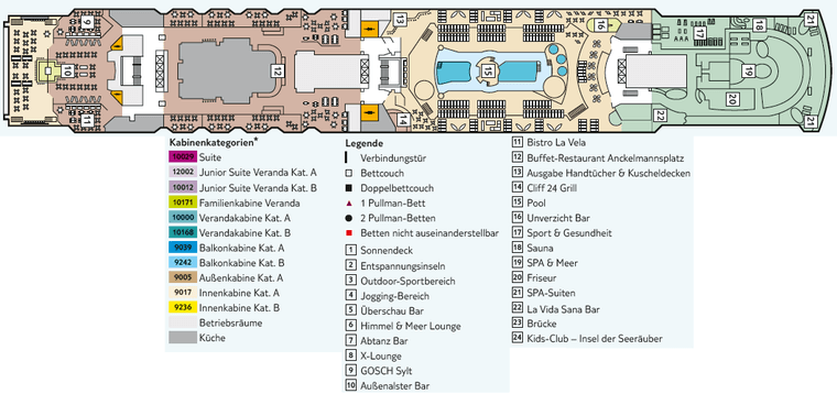 Mein Schiff 1 Deck 11