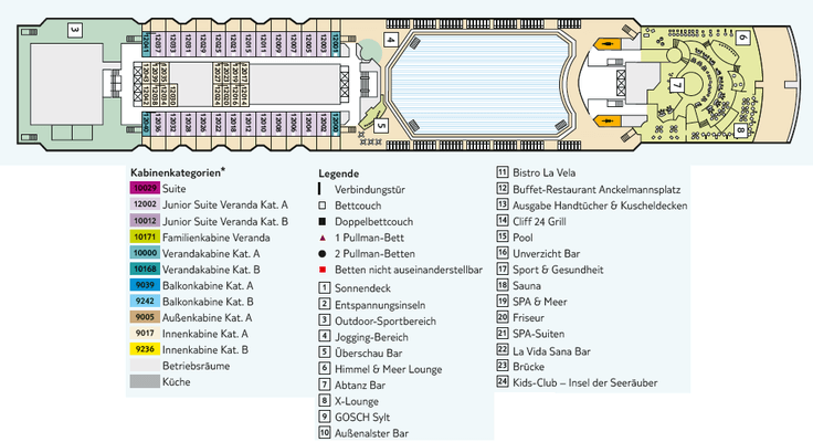 Mein Schiff 1 Deck 12