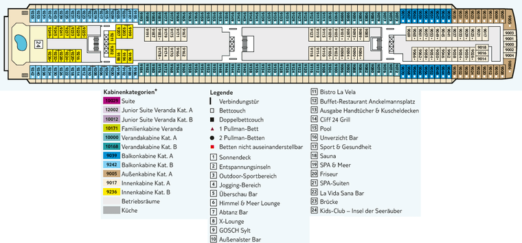 Mein Schiff 1 Deck 9