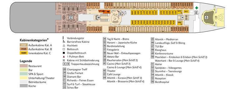 Mein Schiff 4 Deck 3