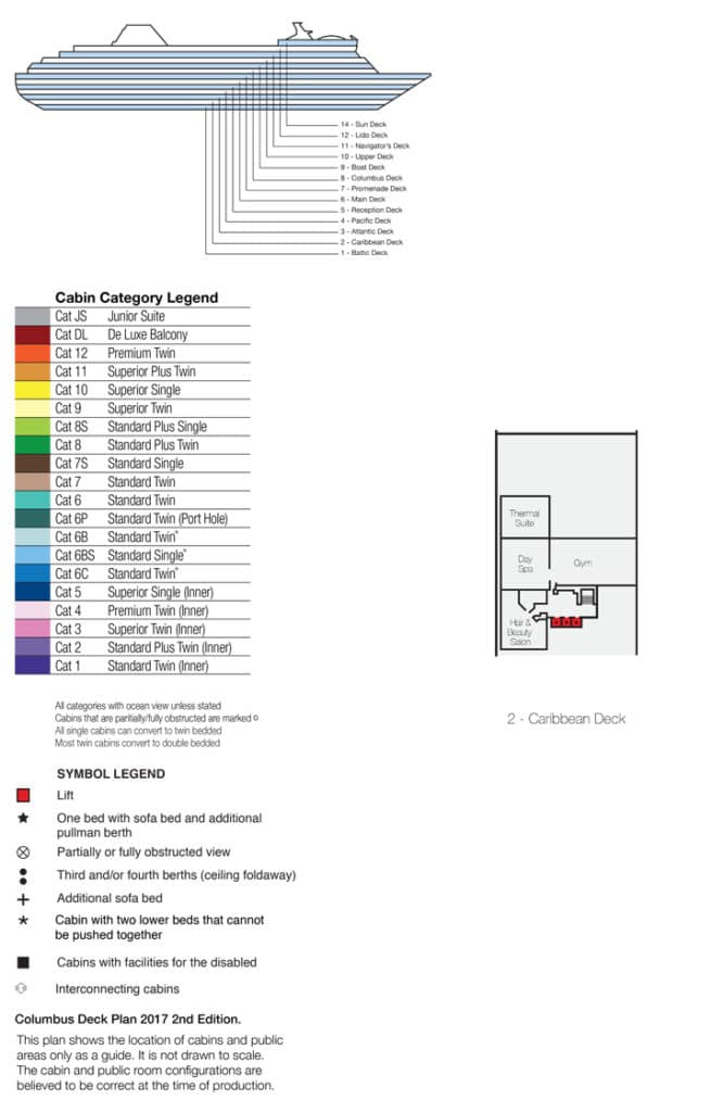 Deckplan MS Columbus