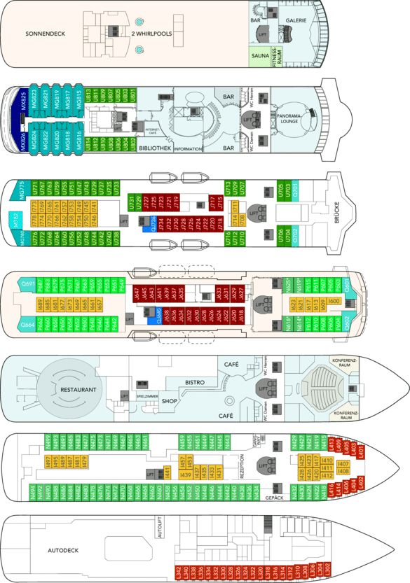 MS Midnatsol Deckplan