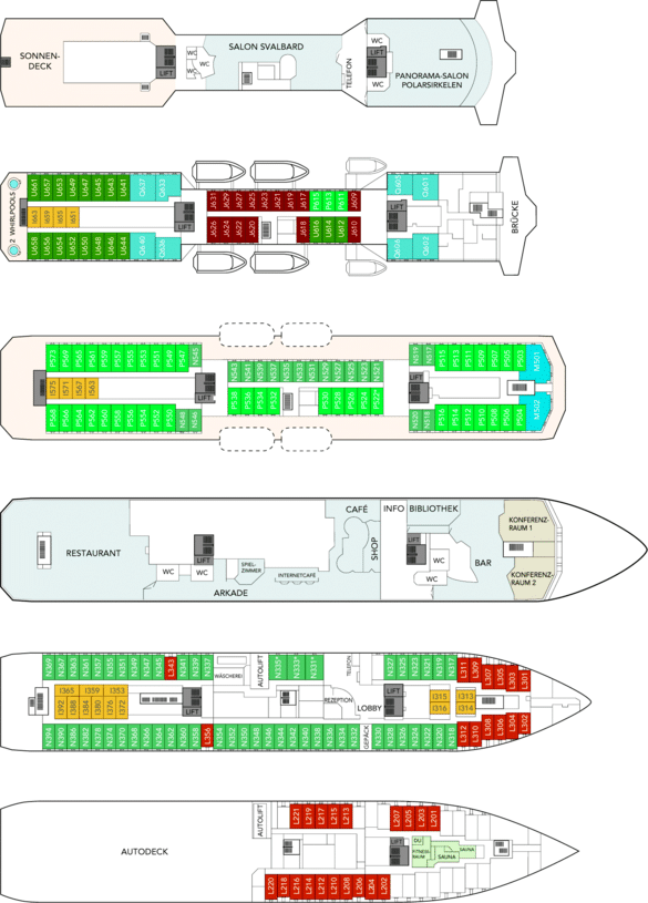 MS Nordkapp Deckplan