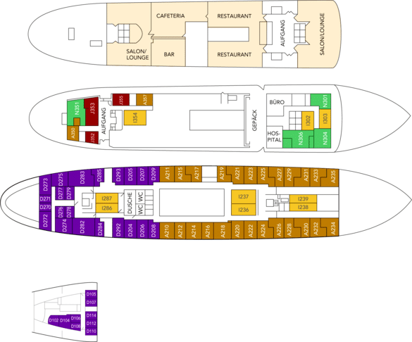 MS Nordstjernen Deckplan