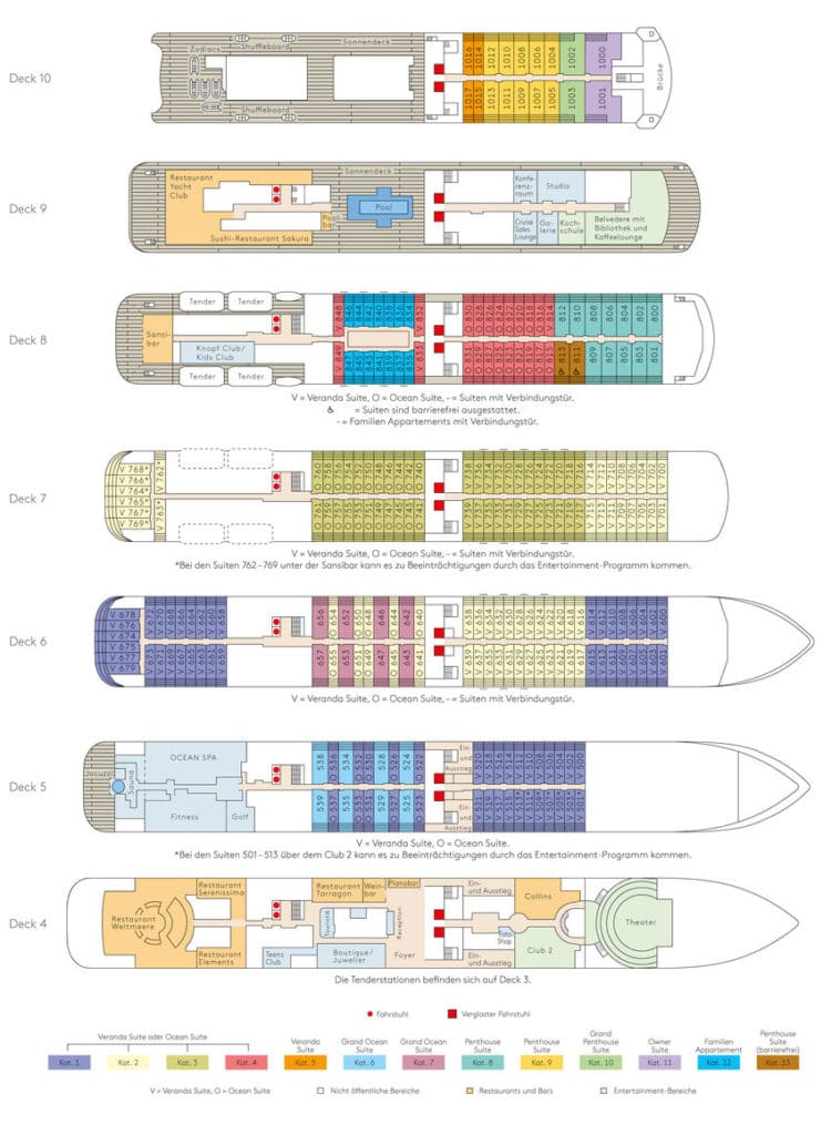 Deckplan MS Europa 2