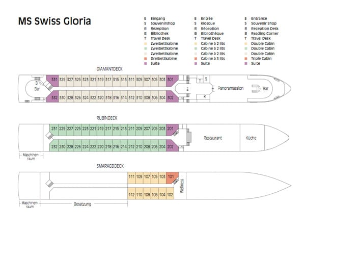 MS Gloria Deckplan