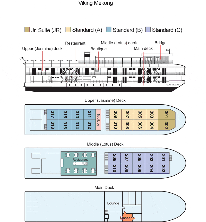 Viking Mekong Deckplan