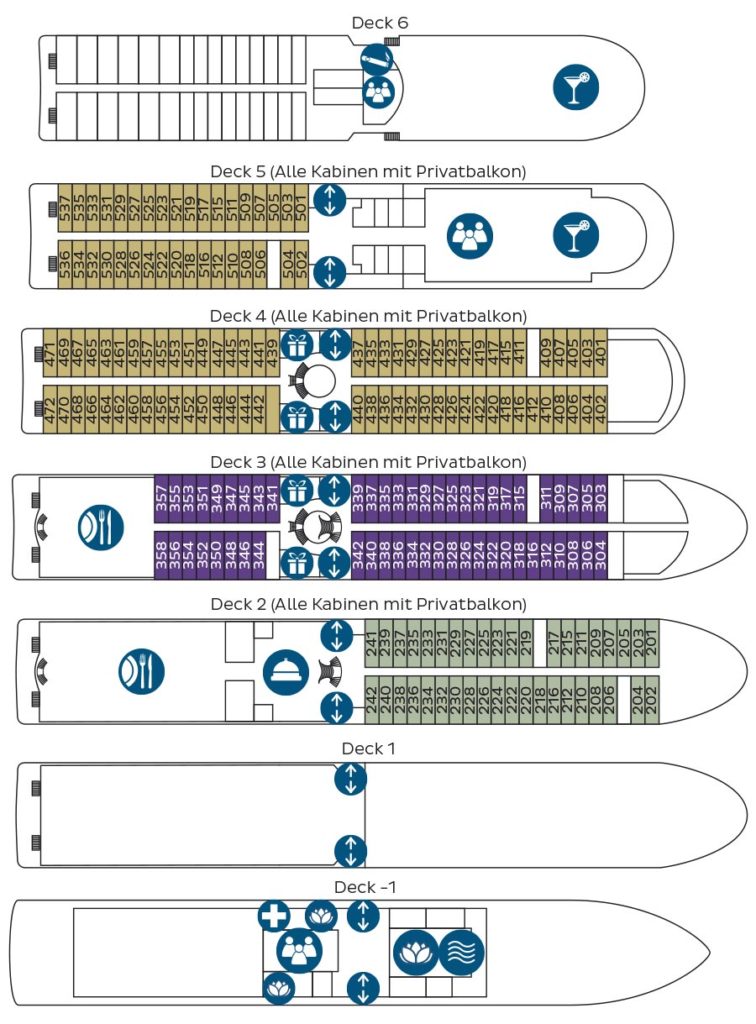 MS Douro prince Deckplan
