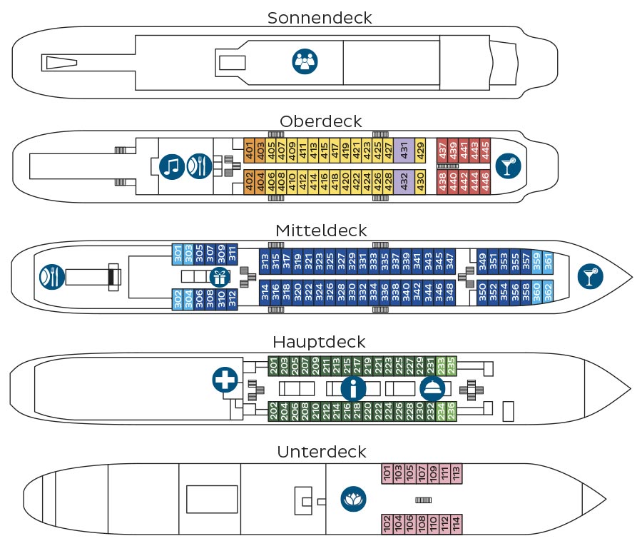 MS Tschitscherin Deckplan