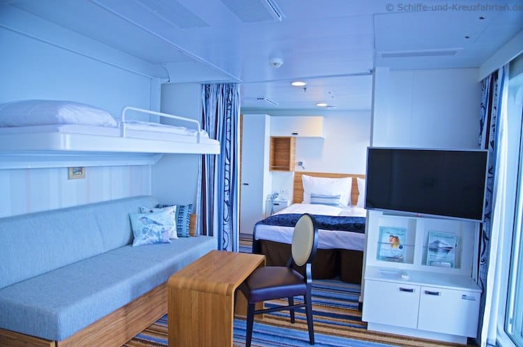 Mein Schiff 5 Familienkabine Balkon