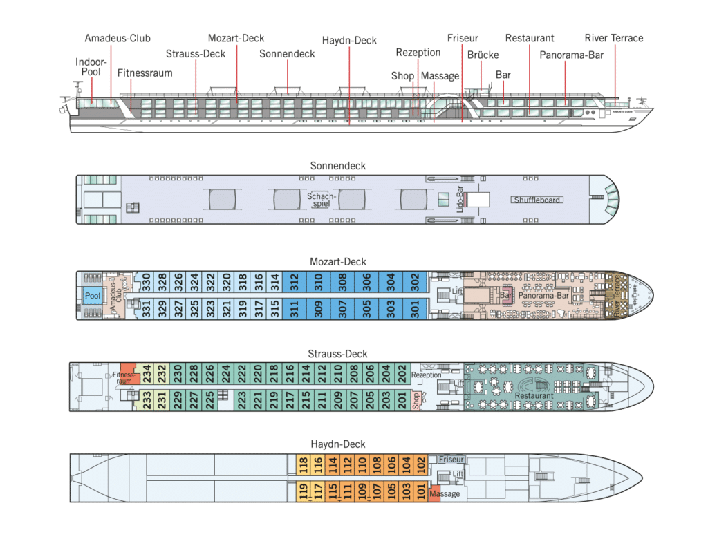 MS Amadeus Queen Deckplan