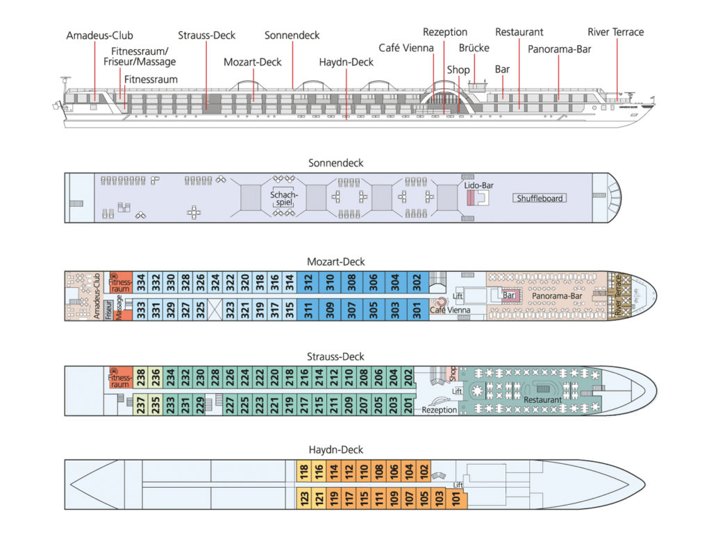 MS Amadeus Silver Deckplan
