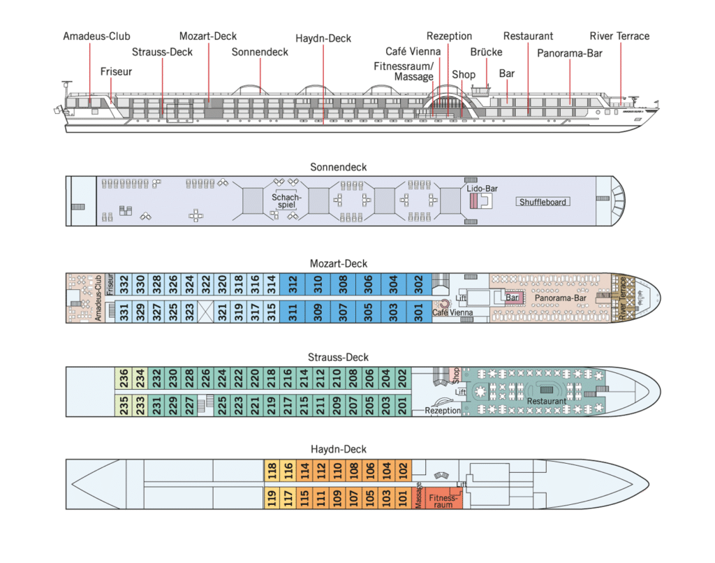 MS Amadeus Silver II Deckplan