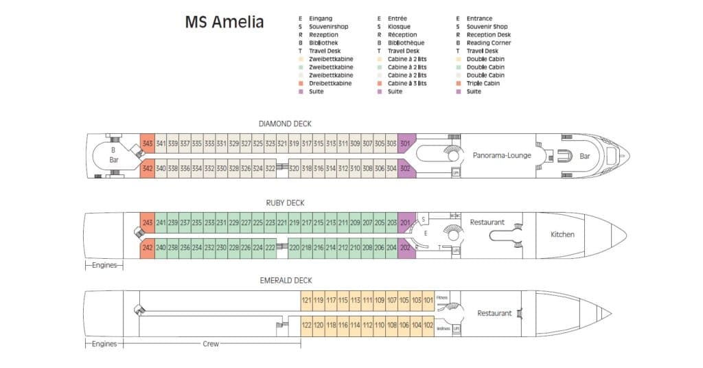 MS Amelia Deckplan