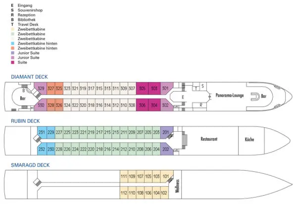 Deckplan MS Jane Austen