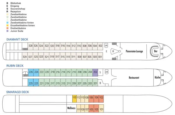 MS Swiss Crown Deckplan