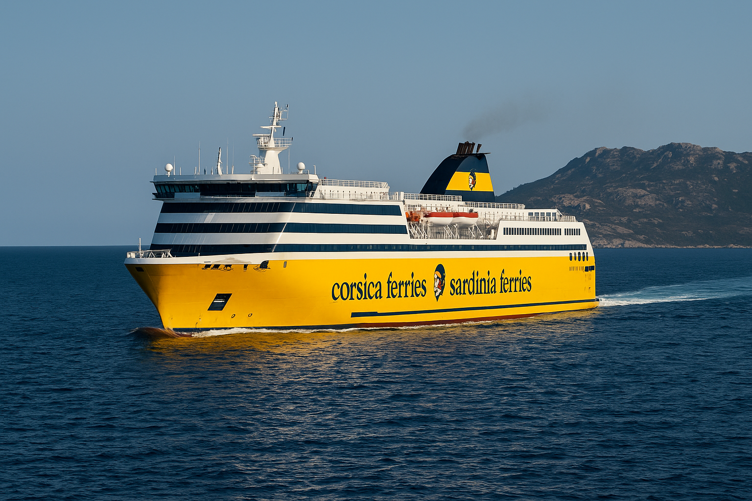 faehre nizza porto vecchio bei der überfahrt über das mittelmeer