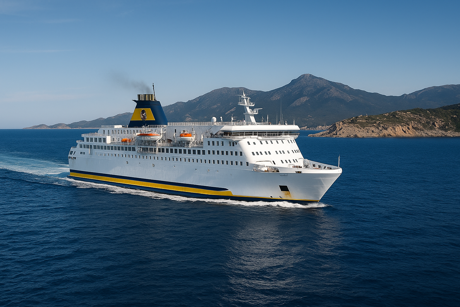 autofähre nizza bastia bei der überfahrt nach korsika